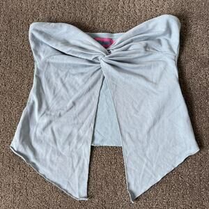 Edikted light blue strapless twist